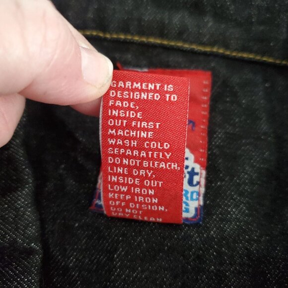 Platinum Fubu Mens Fat Albert Junkyard Gang Black Denim Jean Jacket Size 3X - Picture 7 of 11